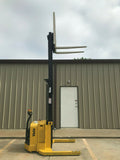 2012 YALE MSW040SFN24TV087 4000 LB ELECTRIC FORKLIFT WALKIE STACKER CUSHION 87/130" 2 STAGE MAST SIDE SHIFTER 4034 HOURS STOCK # BF975649-ARB - United Lift Used & New Forklift Telehandler Scissor Lift Boomlift