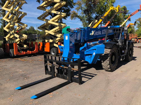 2015 GENIE GTH1056 10000 LB DIESEL TELESCOPIC FORKLIFT TELEHANDLER PNEUMATIC 4WD OUTRIGGERS OPEN CAB 3245 HOURS STOCK # BF9874549-NLEQ - United Lift Equipment LLC