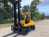 2018 HYSTER H155FT 15500 LB DIESEL FORKLIFT PNEUMATIC 148/212" 2 STAGE MAST STANDARD CARRIAGE OPEN CAB 9455 HOURS STOCK # BF9491189-BUF - United Lift Equipment LLC