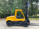 2018 HYSTER H155FT 15500 LB DIESEL FORKLIFT PNEUMATIC 148/212" 2 STAGE MAST STANDARD CARRIAGE OPEN CAB 9455 HOURS STOCK # BF9491189-BUF - United Lift Equipment LLC