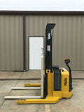 2010 YALE MSW040SFN24TV087 4000 LB ELECTRIC FORKLIFT WALKIE STACKER CUSHION 87/130" 2 STAGE MAST SIDE SHIFTER 2459 HOURS STOCK # BF972689-ARB - United Lift Used & New Forklift Telehandler Scissor Lift Boomlift