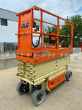 2015 JLG 2632ES SCISSOR LIFT 500 LB 26' REACH ELECTRIC WITH DECK EXTENSION 133 HOURS STOCK # BF9141419-RIL - United Lift Used & New Forklift Telehandler Scissor Lift Boomlift