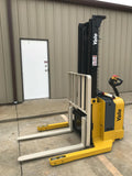 2010 YALE MSW040SFN24TV087 4000 LB ELECTRIC FORKLIFT WALKIE STACKER CUSHION 87/130" 2 STAGE MAST SIDE SHIFTER 2459 HOURS STOCK # BF972689-ARB - United Lift Used & New Forklift Telehandler Scissor Lift Boomlift