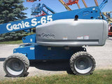 2011 GENIE S65 TELESCOPIC BOOM LIFT AERIAL LIFT WITH JIB ARM 65' REACH DIESEL 4WD 4458 HOURS STOCK # BF9492619-HLNY - United Lift Used & New Forklift Telehandler Scissor Lift Boomlift