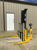 2009 YALE MSW040SFN24TV087 4000 LB ELECTRIC FORKLIFT WALKIE STACKER CUSHION 87/130" 2 STAGE MAST SIDE SHIFTER 3008 HOURS STOCK # BF964339-ARB - United Lift Used & New Forklift Telehandler Scissor Lift Boomlift