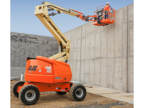 2019 JLG 450AJ ARTICULATING BOOM LIFT AERIAL LIFT WITH JIB ARM 45' REACH DIESEL 4WD NEW STOCK # BF9736349-849-BUF - United Lift Used & New Forklift Telehandler Scissor Lift Boomlift