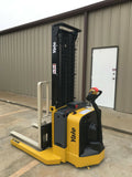 2010 YALE MSW040SFN24TV087 4000 LB ELECTRIC FORKLIFT WALKIE STACKER CUSHION 87/130" 2 STAGE MAST SIDE SHIFTER 2459 HOURS STOCK # BF972689-ARB - United Lift Used & New Forklift Telehandler Scissor Lift Boomlift