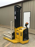 2009 YALE MSW040SFN24TV087 4000 LB ELECTRIC FORKLIFT WALKIE STACKER CUSHION 87/130" 2 STAGE MAST SIDE SHIFTER 3432 HOURS STOCK # BF964309-ARB - United Lift Used & New Forklift Telehandler Scissor Lift Boomlift
