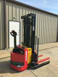 2008 RAYMOND RSS40 4000 LB ELECTRIC FORKLIFT WALKIE STACKER 86/128" 2 STAGE MAST CUSHION SIDE SHIFTER 3443 HOURS STOCK # BF958869-ARB - United Lift Used & New Forklift Telehandler Scissor Lift Boomlift