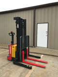 2010 RAYMOND RSS40 4000 LB ELECTRIC FORKLIFT 86/128" 2 STAGE MAST WALKIE STACKER CUSHION SIDE SHIFTER 11193 HOURS STOCK # BF967409-ARB - United Lift Used & New Forklift Telehandler Scissor Lift Boomlift