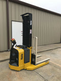 2010 YALE MSW040SFN24TV087 4000 LB ELECTRIC FORKLIFT WALKIE STACKER CUSHION 87/130" 2 STAGE MAST SIDE SHIFTER 2459 HOURS STOCK # BF972689-ARB - United Lift Used & New Forklift Telehandler Scissor Lift Boomlift