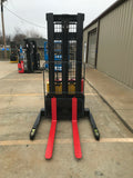 2010 RAYMOND RSS40 4000 LB ELECTRIC FORKLIFT 86/128" 2 STAGE MAST WALKIE STACKER CUSHION SIDE SHIFTER 11193 HOURS STOCK # BF967409-ARB - United Lift Used & New Forklift Telehandler Scissor Lift Boomlift
