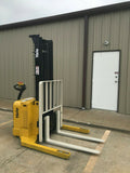 2012 YALE MSW040SFN24TV087 4000 LB ELECTRIC FORKLIFT WALKIE STACKER CUSHION 87/130" 2 STAGE MAST SIDE SHIFTER 4034 HOURS STOCK # BF975649-ARB - United Lift Used & New Forklift Telehandler Scissor Lift Boomlift