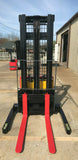 2008 RAYMOND RSS40 4000 LB ELECTRIC FORKLIFT WALKIE STACKER 86/128" 2 STAGE MAST CUSHION SIDE SHIFTER 3443 HOURS STOCK # BF958869-ARB - United Lift Used & New Forklift Telehandler Scissor Lift Boomlift