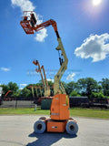 2007 JLG E300AJP ARTICULATING BOOM LIFT AERIAL LIFT WITH JIB 30' REACH ELECTRIC 1135 HOURS STOCK # BF9244849-RIL - United Lift Used & New Forklift Telehandler Scissor Lift Boomlift