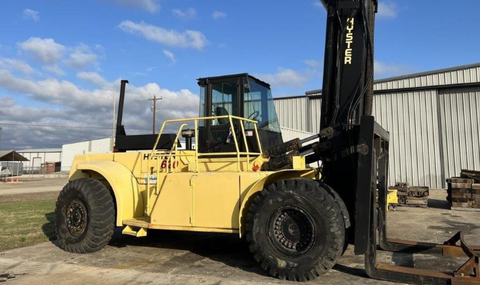 1995 HYSTER H620F 70000 LB CAPACITY DIESEL FORKLIFT PNEUMATIC 172/125" 2 STAGE MAST SIDE SHIFTER FORK POSITIONER STOCK # BF9759739-EMHTX - United Lift Equipment LLC