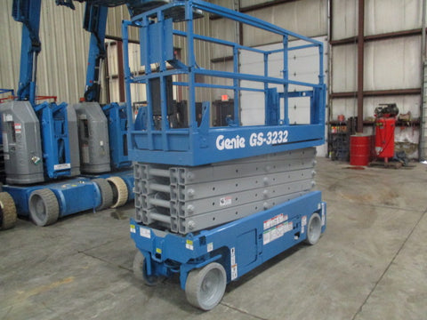2008 GENIE GS3232 SCISSOR LIFT 32' REACH ELECTRIC SMOOTH CUSHION TIRES 308 HOURS STOCK # BF9104529-169-WIB - United Lift Used & New Forklift Telehandler Scissor Lift Boomlift