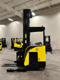 2016 YALE NDR035EB 3500 LB DEEP REACH 48" SCISSOR ELECTRIC FORKLIFT 131/302" 3 STAGE MAST SIDE SHIFTER STOCK # BF9195619-BUF - United Lift Equipment LLC