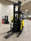 2016 YALE NDR035EB 3500 LB DEEP REACH 48" SCISSOR ELECTRIC FORKLIFT 131/302" 3 STAGE MAST SIDE SHIFTER STOCK # BF9195619-BUF - United Lift Equipment LLC