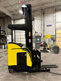 2016 YALE NDR035EB 3500 LB DEEP REACH 48" SCISSOR ELECTRIC FORKLIFT 131/302" 3 STAGE MAST SIDE SHIFTER STOCK # BF9195619-BUF - United Lift Equipment LLC