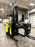 2016 YALE NDR035EB 3500 LB DEEP REACH 48" SCISSOR ELECTRIC FORKLIFT 131/302" 3 STAGE MAST SIDE SHIFTER STOCK # BF9195619-BUF - United Lift Equipment LLC