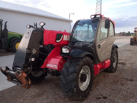 2014 MANITOU MLT 840-115PS 9000 LB DIESEL PNEUMATIC TELEHANDLER ENCLOSED CAB 25' REACH 1800 HOURS STOCK # BF91087209-MIB - United Lift Used & New Forklift Telehandler Scissor Lift Boomlift