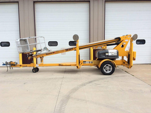 2018 BILJAX 3632T TOWABLE BOOM LIFT AERIAL LIFT 32' REACH WITH JIB ELECTRIC 2198 HOURS STOCK # BF9199539-NTIA - United Lift Used & New Forklift Telehandler Scissor Lift Boomlift