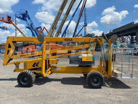 2015 BILJAX HAULOTTE 45XA TOWABLE BOOM LIFT 45' REACH DUAL FUEL PNEUMATIC TIRES 453 HOURS STOCK # BF9397569-NLEIA - United Lift Used & New Forklift Telehandler Scissor Lift Boomlift