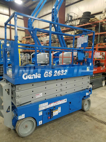 2011 GENIE GS2632 SCISSOR LIFT 26' REACH ELECTRIC SMOOTH CUSHION TIRES 292 HOURS STOCK # BF979529-WIB - United Lift Used & New Forklift Telehandler Scissor Lift Boomlift