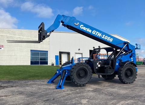 2013 GENIE GTH1056 10000 LB DIESEL TELESCOPIC FORKLIFT TELEHANDLER PNEUMATIC 4WD 2677 HOURS STOCK # BF9848579-WIB - United Lift Equipment LLC