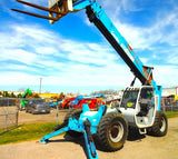 2006 GENIE GTH-1056 10000 LB DIESEL TELESCOPIC FORKLIFT TELEHANDLER OPEN CAB PNEUMATIC 4WD AUXILIARY HYDRAULICS STOCK # BF9451889-BUF - United Lift Equipment LLC