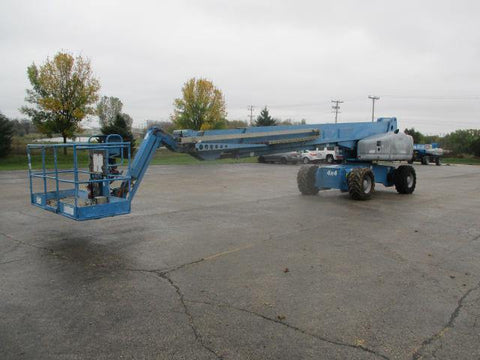 2008 GENIE S125 TELESCOPIC STRAIGHT BOOM LIFT AERIAL LIFT WITH JIB ARM 125' REACH DIESEL 4WD 4058 HOURS STOCK # BF9348549-WIB - United Lift Used & New Forklift Telehandler Scissor Lift Boomlift