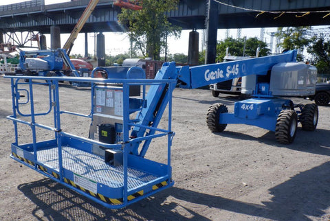 2016 GENIE S45 TELESCOPIC STRAIGHT BOOM LIFT AERIAL LIFT WITH JIB 45' REACH DIESEL 4WD 1320 HOURS STOCK # BF9395149-PAB - United Lift Used & New Forklift Telehandler Scissor Lift Boomlift