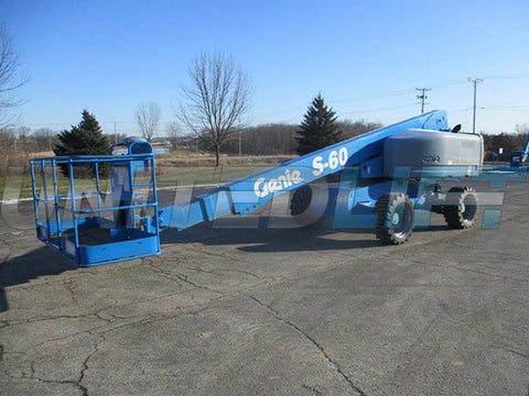 2007 GENIE S60 TELESCOPIC BOOM LIFT AERIAL LIFT 60' REACH DIESEL 4WD 3351 HOURS STOCK # BF9238549-WIB - United Lift Used & New Forklift Telehandler Scissor Lift Boomlift