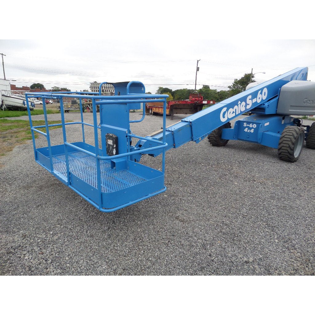 2007 GENIE S60 TELESCOPIC BOOM LIFT AERIAL LIFT 60' REACH DIESEL 4WD