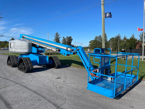 2013 GENIE S65 TRAX TELESCOPIC STRAIGHT BOOM LIFT AERIAL LIFT WITH JIB ARM 65' REACH DIESEL 4WD 4869 HOURS STOCK # BF9675139-PAB - United Lift Equipment LLC