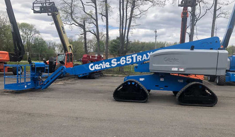 2015 GENIE S65 TRAX TELESCOPIC STRAIGHT BOOM LIFT AERIAL LIFT WITH JIB ARM 65' REACH DIESEL 4WD 3451 HOURS STOCK # BF9879549-NLEQ - United Lift Equipment LLC