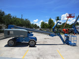 2014 GENIE S65 TELESCOPIC STRAIGHT BOOM LIFT AERIAL LIFT WITH JIB ARM 65' REACH DIESEL 4WD 3485 HOURS STOCK # BF9493719-BEFL - United Lift Equipment LLC