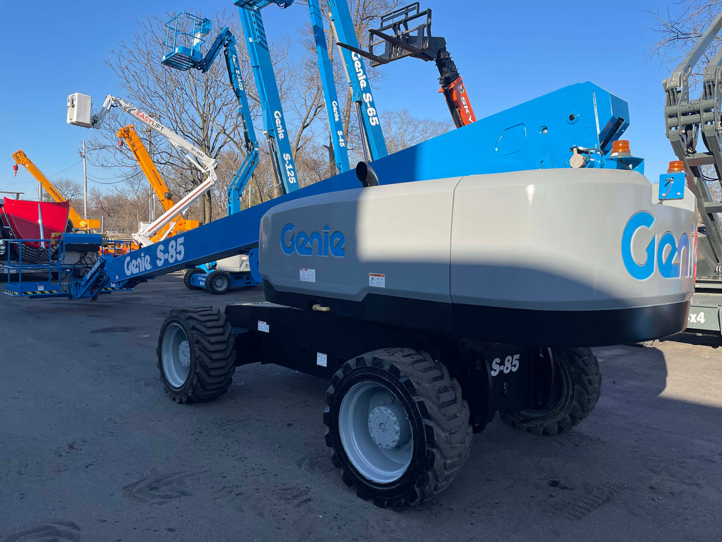 2019 GENIE S85XC TELESCOPIC STRAIGHT BOOM LIFT AERIAL LIFT WITH JIB ARM ...
