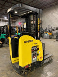 2017 HYSTER N35ZRS 3500 LB 24 VOLT ELECTRIC TURRET SWING MAST FORKLIFT CUSHION 91/203" 3 STAGE MAST SIDE SHIFTER 578 HOURS STOCK # BF9218129-ALTB - United Lift Equipment LLC