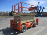 2011 JLG 4069LE SCISSOR LIFT 40' REACH ELECTRIC PNEUMATIC TIRES OUTRIGGERS 430 HOURS STOCK # BF9166589-WIB - United Lift Used & New Forklift Telehandler Scissor Lift Boomlift