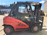 2012 LINDE H45 10000 LB DIESEL FORKLIFT PNEUMATIC 96/184" 3 STAGE MAST SIDE SHIFTING FORK POSITIONER ENCLOSED CAB 3622 HOURS STOCK # BF9351409-CONB - United Lift Used & New Forklift Telehandler Scissor Lift Boomlift
