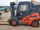 2012 LINDE H45D 9000 LB DIESEL FORKLIFT PNEUMATIC 94/184" 3 STAGE MAST CASCADE ROTATOR ENCLOSED CAB 5458 HOURS STOCK # BF9351179-CONB - United Lift Used & New Forklift Telehandler Scissor Lift Boomlift