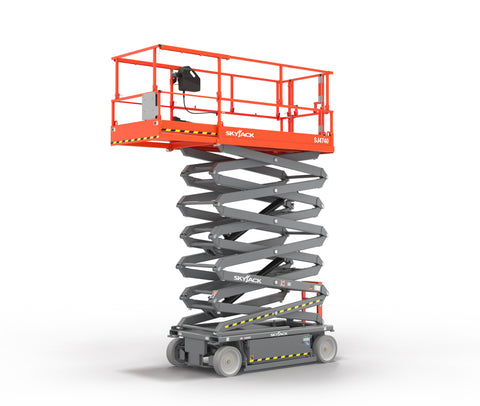 2021 SKYJACK SJ4740 SCISSOR LIFT 40' REACH ELECTRIC SMOOTH CUSHION TIRES WITH DECK EXTENSION BRAND NEW STOCK # BF9237069-BUF - United Lift Equipment LLC