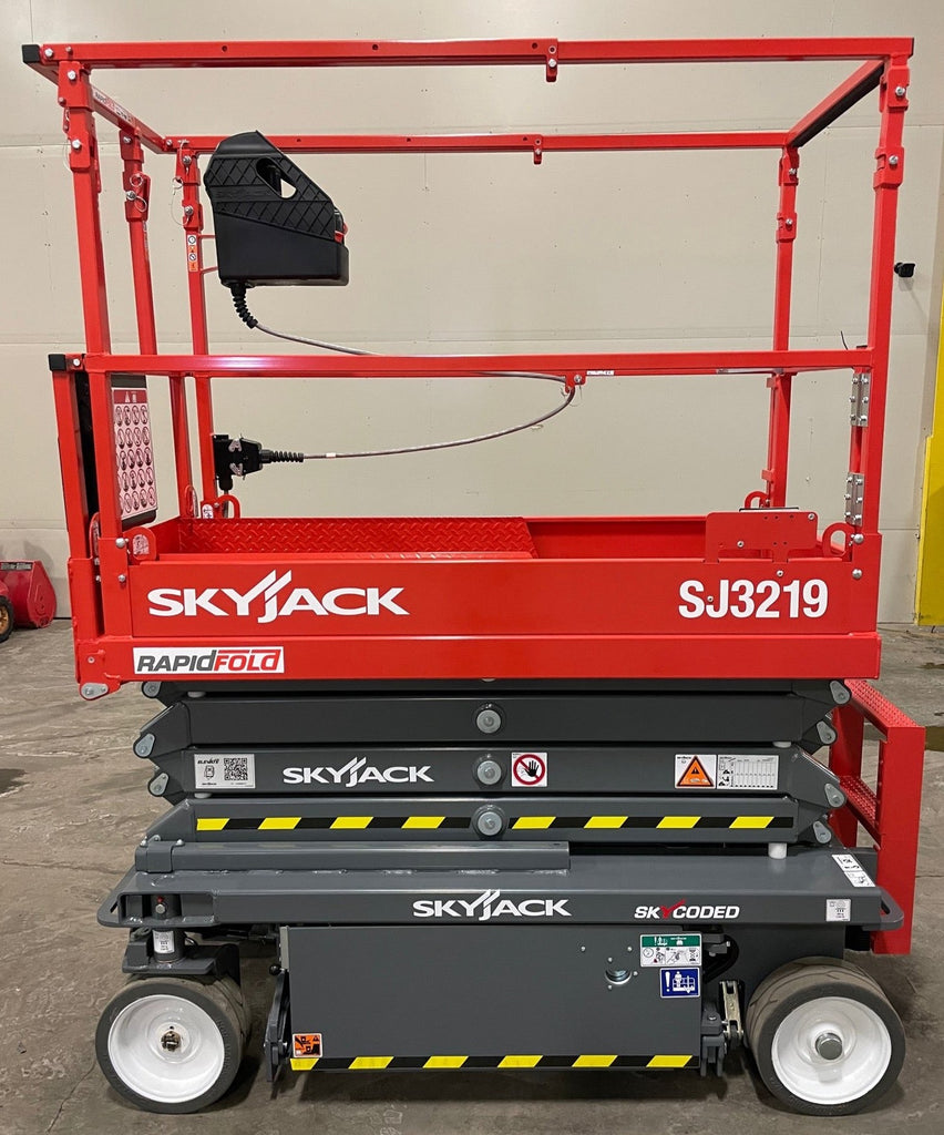 2025 SKYJACK SJ3219 SCISSOR LIFT 19' REACH ELECTRIC CUSHION TIRES BRAND ...