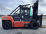 2016 TOYOTA THD3600-24 36000 LB DIESEL FORKLIFT DUAL DRIVE PNEUMATIC 161/180" 2 STAGE MAST SIDE SHIFTING FORK POSITIONER ENCLOSED CAB 3580 HOURS STOCK # BF91519119-CONNC - United Lift Equipment LLC