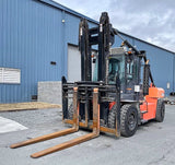 2016 TOYOTA THD3600-24 36000 LB DIESEL FORKLIFT DUAL DRIVE PNEUMATIC 161/180" 2 STAGE MAST SIDE SHIFTING FORK POSITIONER ENCLOSED CAB 3580 HOURS STOCK # BF91519119-CONNC - United Lift Equipment LLC