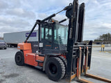 2016 TOYOTA THD3600-24 36000 LB DIESEL FORKLIFT DUAL DRIVE PNEUMATIC 161/180" 2 STAGE MAST SIDE SHIFTING FORK POSITIONER ENCLOSED CAB 3580 HOURS STOCK # BF91519119-CONNC - United Lift Equipment LLC