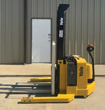 2006 YALE MSW040SEN24TV087 4000 LB ELECTRIC FORKLIFT WALKIE STACKER CUSHION 87/130" 2 STAGE MAST SIDE SHIFTER 3541 HOURS STOCK # BF950159-ARB - United Lift Equipment LLC