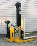 2015 YALE MSW040SFN24TV087 4000 LB ELECTRIC FORKLIFT WALKIE STACKER CUSHION 87/130 2 STAGE MAST SIDE SHIFTER 989 HOURS STOCK # BF955179-BUFEB - United Lift Equipment LLC
